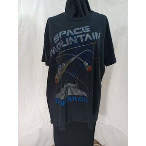 Vintage Space Mountain Disney Graphic T-Shirt Retro Cosmic Ride Souvenir XL